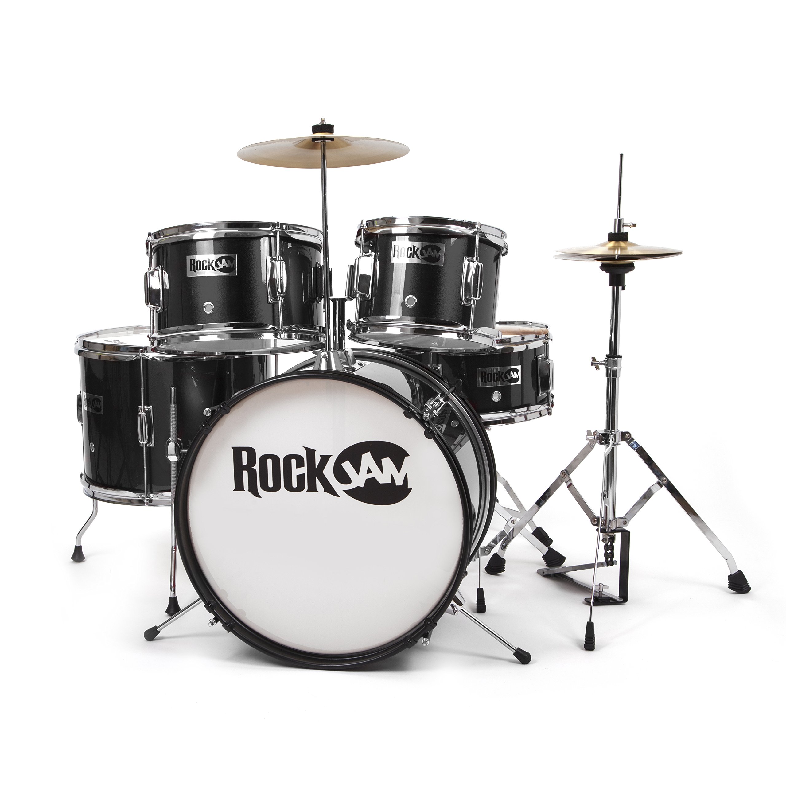 RockJam Complete 5Piece Junior Drum Set with Cymbals, Drumsticks