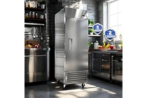 LISPIN Commercial Reach-In Freezer, Upright Stainless Steel Freezer, Auto-Defrost, Digital Temperature Control, for Restaurant Kitchen Bar Cafe (81"W 70 Cu.ft 3 Door)