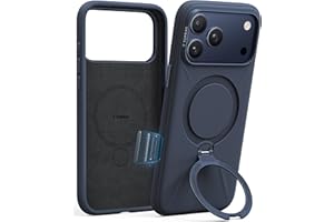 TORRAS Ostand Q3 Silicone for iPhone 17 Pro Max Case, Fit for MagSafe, 360 Spin Ring Holder Stand, Soft Liquid Silicone Cozy Grip, Camera Control, Protective Case for iPhone 17 Pro Max, Deep Blue