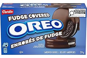 Oreo Fudge Covered Sandwich Cookies Chocolate Sandwich Cookies, 224 g, Baked in Canada