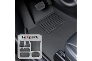 FOXPARK Floor Mats for Tesla Model Y 2024 to 2021, Custom Fit All Weather Floor Mats TPE, Cargo Liner Trunk Mats for Tesla Model Y Accessories 2024, 5-Seat (NOT fit 7-Seat) 6 PCS Mats Set