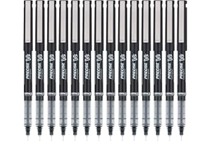 Pilot, Precise V5, Capped Liquid Ink Rolling Ball Pens, Extra Fine Point 0.5 mm, Black, Pack of 14