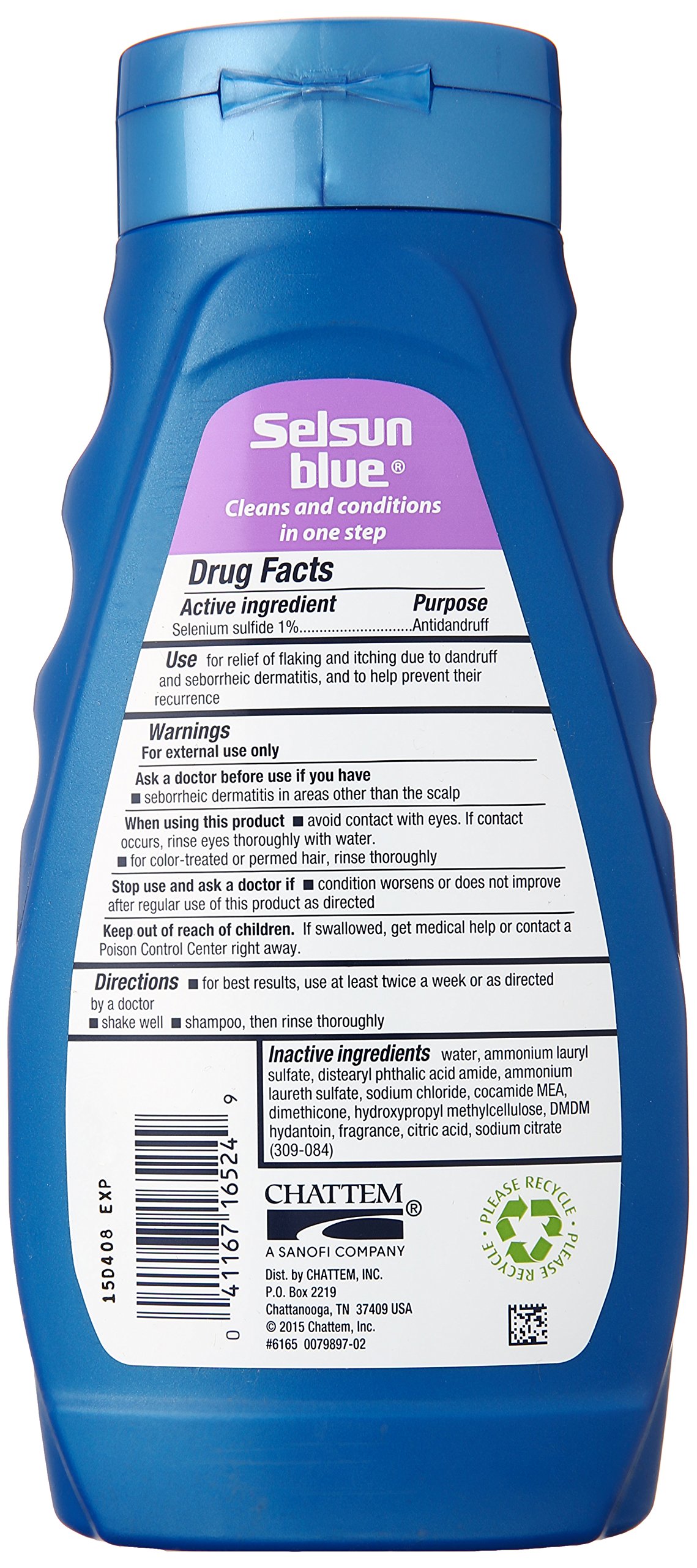 Selsun Blue Medicated Dandruff Shampoo/Conditioner 2in1 Treatment, 11