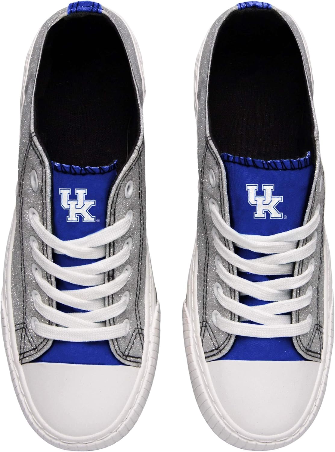 FOCO NCAA Mens College Low Top Big Logo Canvas Sneakers Shoes : Clothing