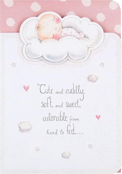 Hallmark Biglietto Di Auguri Per Nascita Bambina Con Testo In Inglese How Precious Formato Medio Neonato Fortunato Lucky Baby Amazon It Cancelleria E Prodotti Per Ufficio