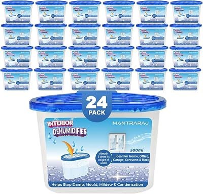 MantraRaj 24x 500ml Disposable Dehumidifiers Stop Damp Mildew Mould Condensation