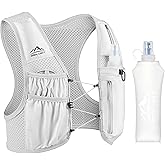 Zelvot Running Vest for Women Men, USA Original Patent, Adjustable Chest Straps Running Hydration Vest with 500ml Soft Flask, Lightweight Reflective Hydration Backpack for Marathon