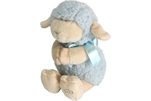 Stephan Baby Ultra Soft and Huggable Musical Praying Woolly Lamb, Blue, 11 inch