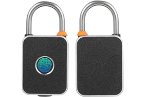 Miskall Fingerprint Padlock with APP Unlock Locker Lock Smart Padlock with Keyless Biometric Waterproof USB Charging for Gym 