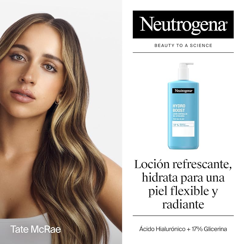 Neutrogena hydro boost gel loção hidratante corporal, pele normal a seca, textura leve, 400 ml