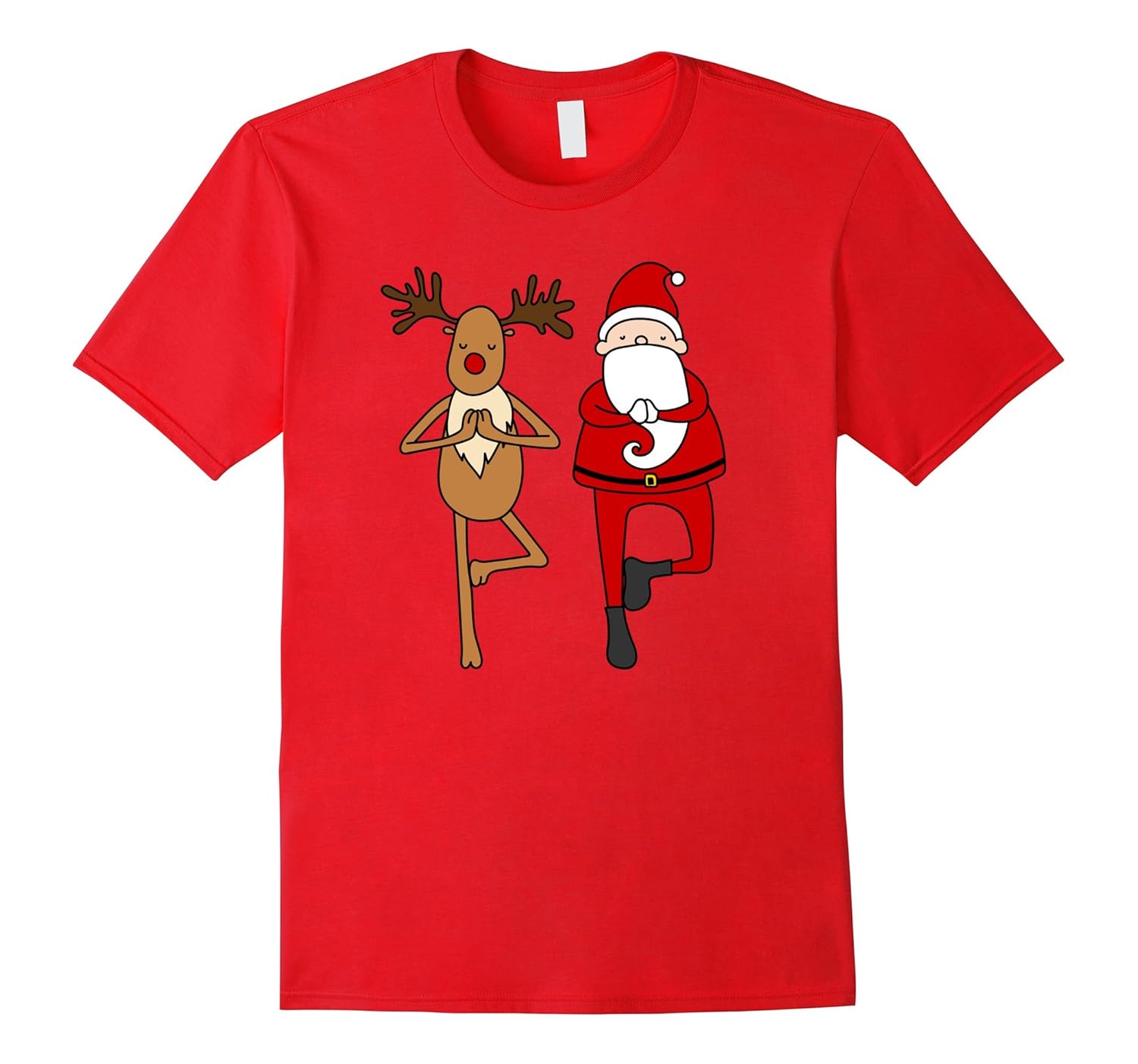 Tree Yoga Pose T-shirt Funny Yoga Christmas-ANZ