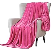 Walensee Fleece Blanket Plush Throw Fuzzy Lightweight (King Size 108x90 Hot Pink) Super Soft Microfiber Flannel Blankets for Couch, Bed, Sofa Ultra Luxurious Warm and Cozy for All Seasons
