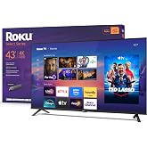 Roku 43-Inch Select Series Smart TV 2026-4K (2160p) HDR TV - RokuTV | Flat Screen LED Television with Voice Remote, Wi-Fi &amp; Bluetooth Headphone Mode - Streaming Live Local News Sports &amp; Movies