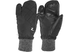 HORZE Adult Padded Warm Winter 3-Finger Horseback Riding Equestrian Mittens for Extra Rein Grip