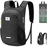 SKYSPER 10L Hiking Backpack, Foldable & Packable Lightweight Daypack for Travel, Collapsible Small Compact Hiking Backpack for Women & Men, Black
