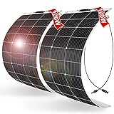 DOKIO 200W (2×100W) Flexible Solar Panels 18V 9BB