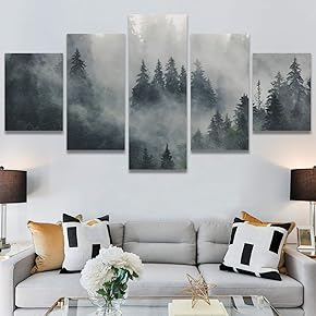 SIGNWIN 5 Panel Canvas Wall Art Modern Art...