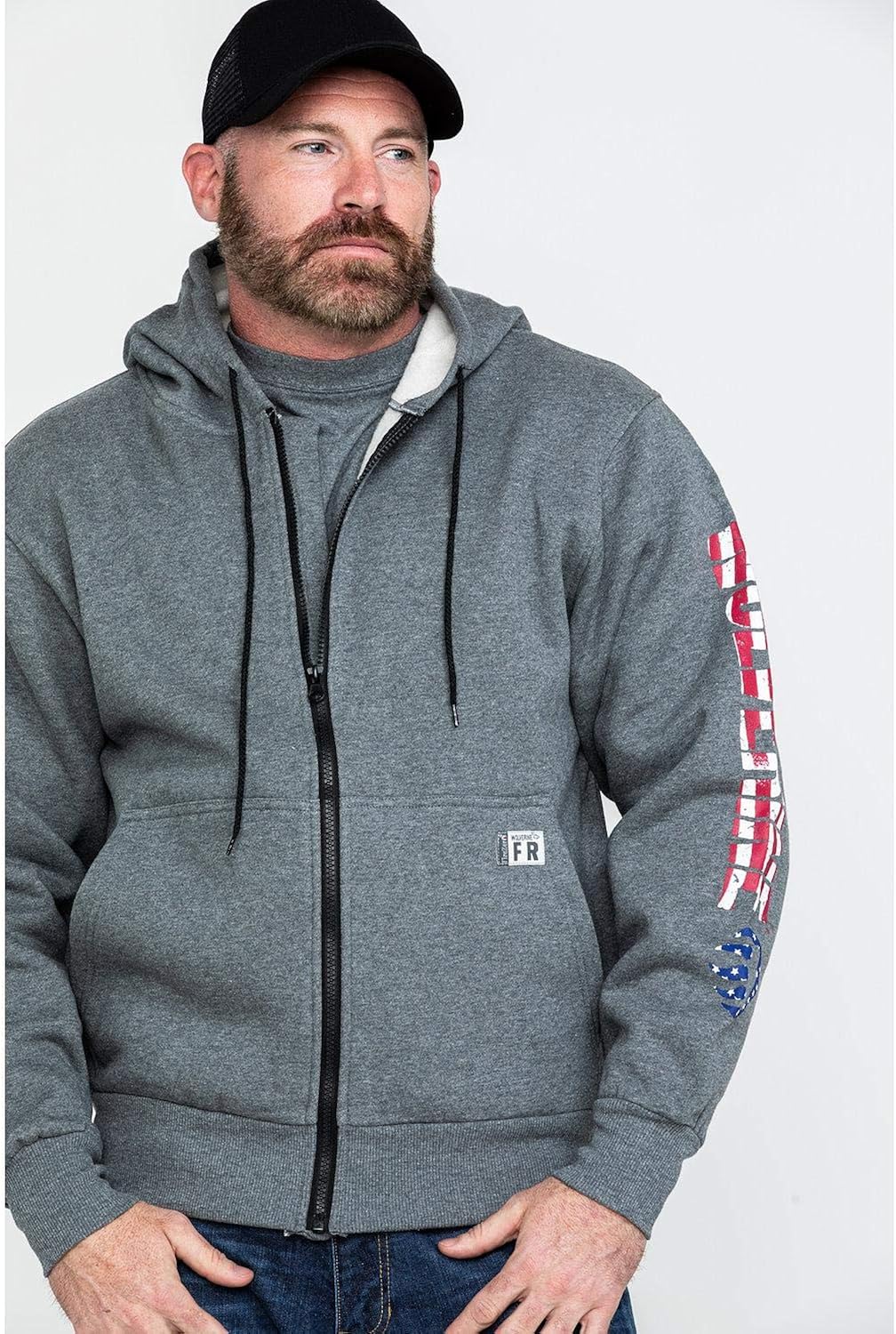 zip up work hoodie