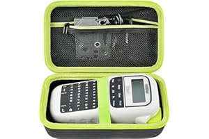 GWCASE Case Compatible with Brother for P-Touch PTH110BP/ PTH110/ PTH111/ PTE110 Portable Label Maker, Storage Holder Carrying Organizer for Label Tapes, AC Adapter, Charging Cables (Box Only) -Black
