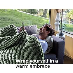 YnM Velvet Knitted Weighted Blanket, Hand Made