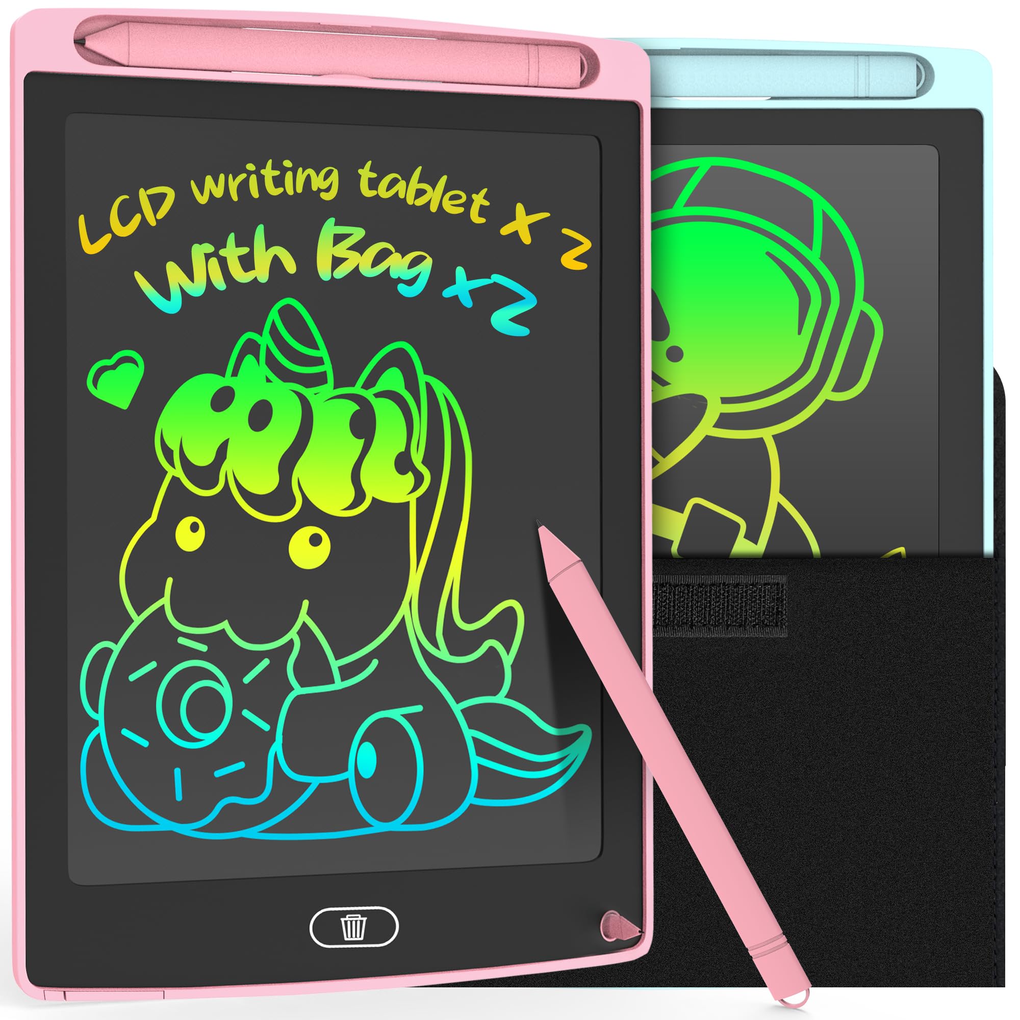 2 Pack LCD Writing Tablet for Kids Doodle Board