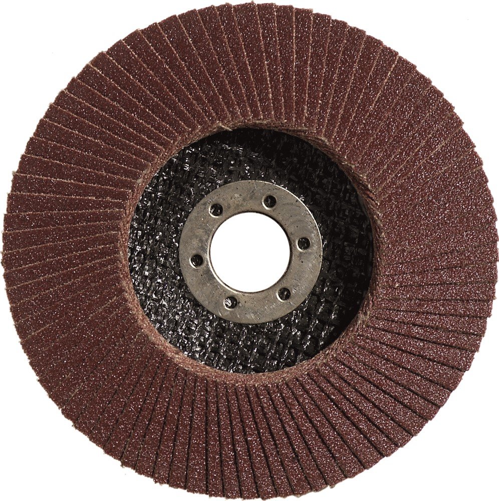 Bosch Accessories 2608603655 K120 Angulated Flap Disc for Metal, 0 V, Black/Red, 115 mm