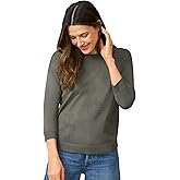 Cable & Gauge Women’s Apple Stitch Detail Lightweight Sweater