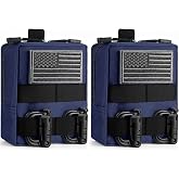 FRTKK 2 Pack Molle Pouches - Tactical Compact Water-Resistant EDC Pouch Bag Small Utility Pouch