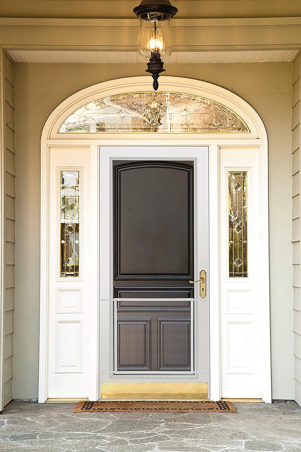 screen door kick panel on Adfors Screen Storm Door Grille 24 X 26 X 34 White Window Screens Amazon Com