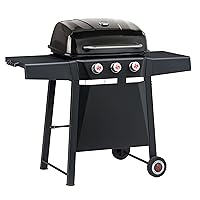  Midas Landmann Gas-Grillstation Edelstahl XXL schwarz 3-flammig 2+1 Gas Brenner Garten ✔ Rollen ✔ Deckel ✔ Seitentische beidseitig ✔ eckig ✔ rollbar ✔ stehend grillen ✔ Grillen mit Gas ✔ mit Station ✔ mit Rädern 