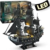 CubicFun 3D Puzzles Queen Anne's Revenge Pirate Ship Puzzle Kit, 340 Pieces | 3D puzzle for Adults 340-Piece Queen Anne's Revenge Pirate ship , Ideal for Home Decor Brain Teasers Gifts Christmas