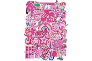 WENGUS Iron On Patches, 45Pcs Pink Preppy Western Cow Girls Iron On Patches for Hats Clothes Backpackes Jeans, Embroidered Trucker Hat Patches