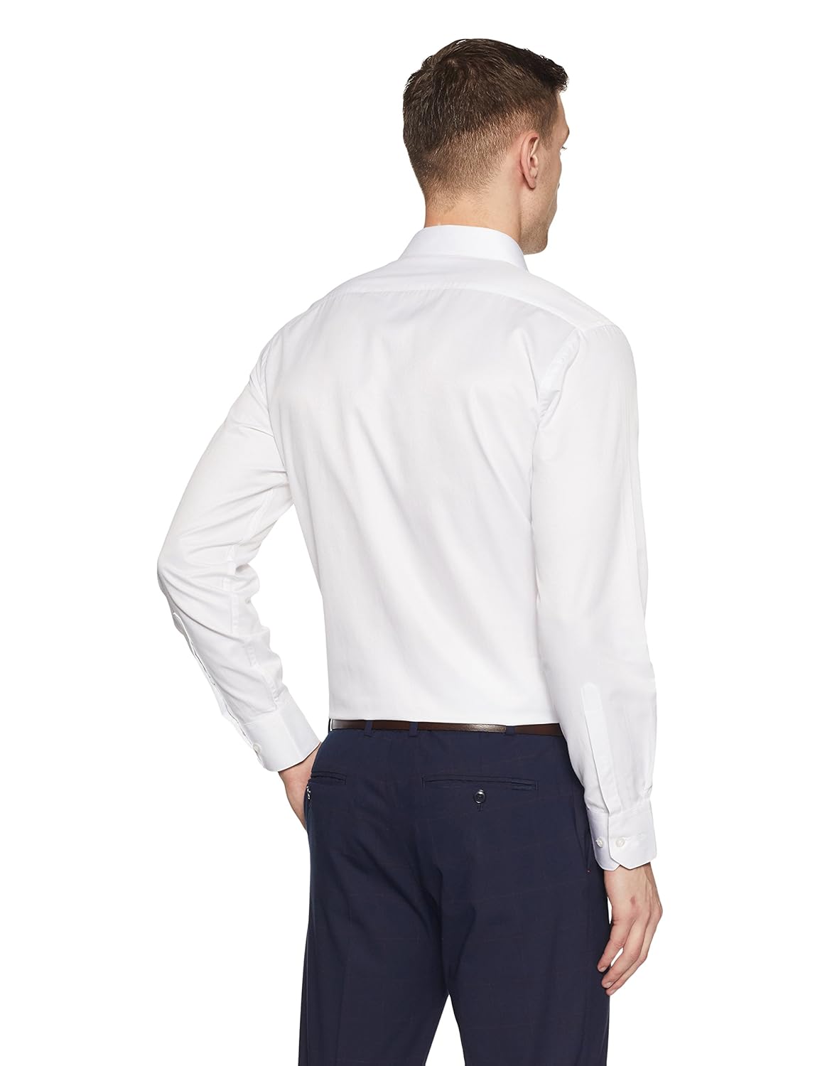 john players men's striped slim fit cotton formal shirt