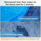 ZFYQ Beach Blanket 200x210cm Waterproof Portable Picnic Mat with Stakes view 5