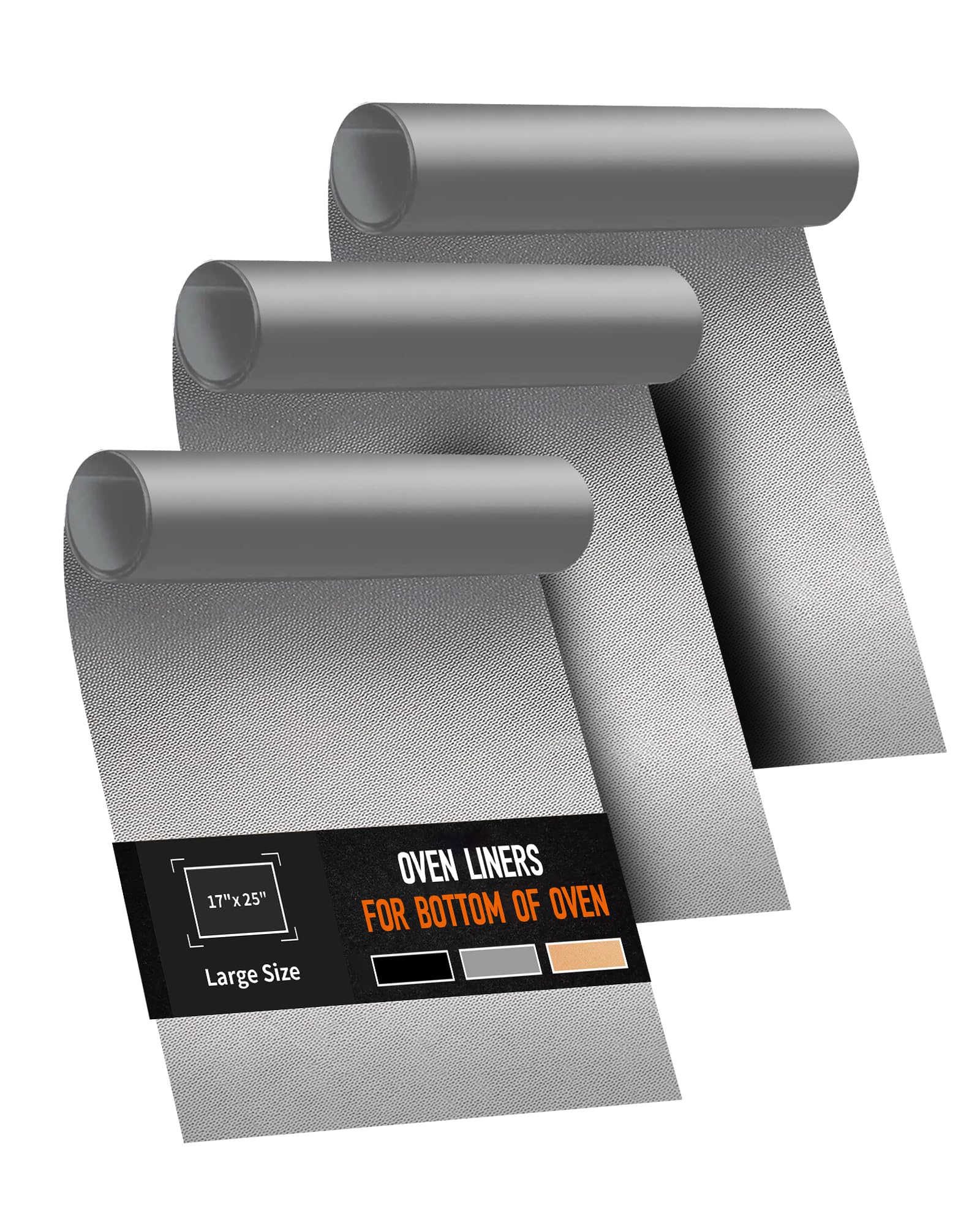 3 Pack Oven Liners for Bottom of Oven, 17x25" Large