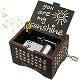 Dream Loom Wooden Music Box, Hand Cranked Laser