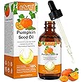 Pumpkin Seed Oil 2Fl Oz, Pure Cold Pressed Pumpkin Seed Oil for Dry Damaged Hair Growth, Moisturizing Scalp, Nourishment for All Hair Types