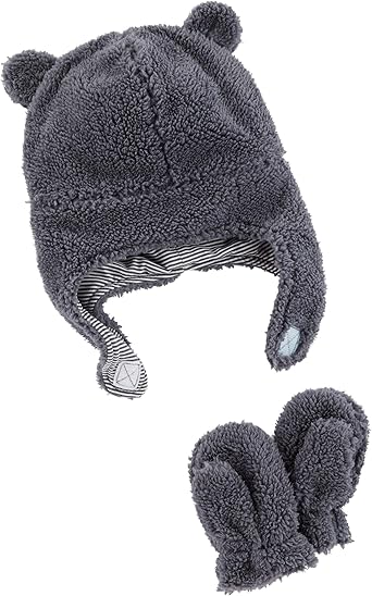 baby girl hat and mittens set