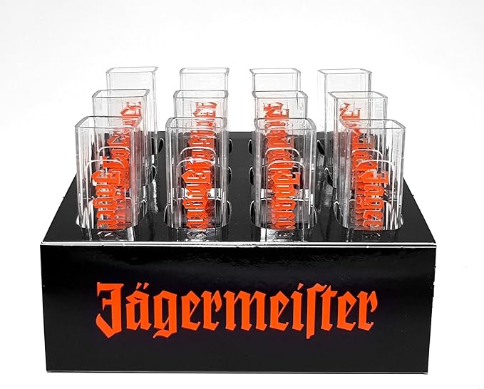 Jägermeister shot glass shot glasses test tubes made of plastic pack of 12 Amazon.co.uk
