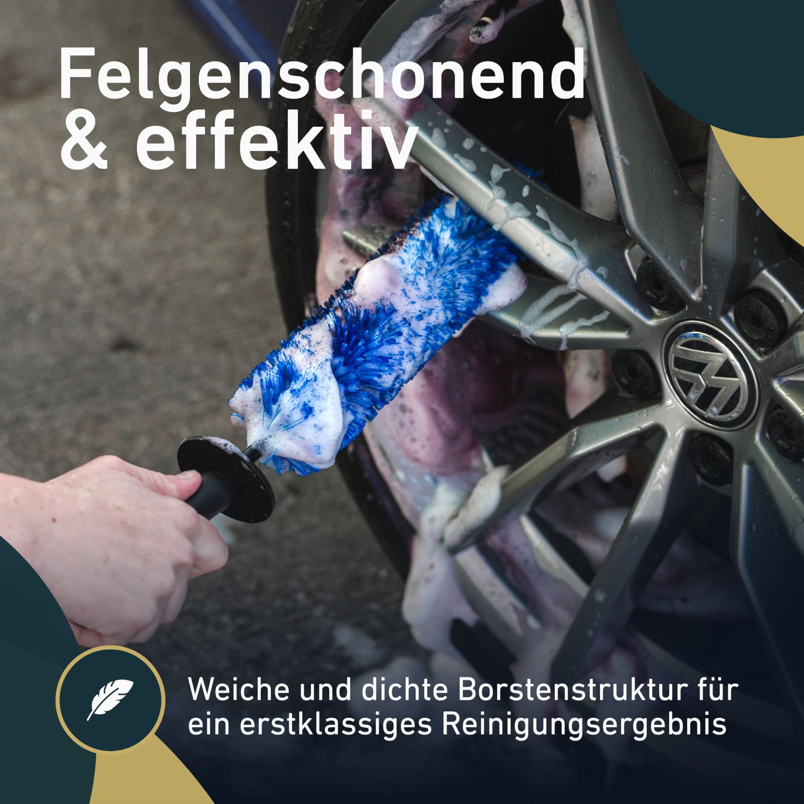 Aurum-Performance® Felgenbürste Auto 42 cm lang zur effektiven Autopflege 3