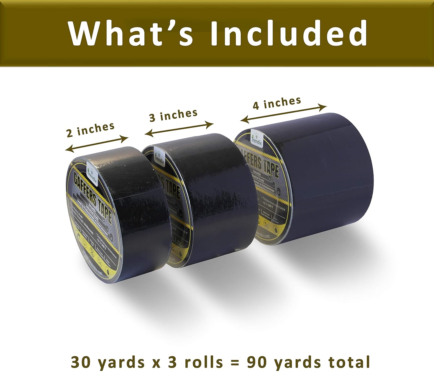 Gaff Tape ResidueFree NonReflective Matte Black Cloth Waterproof