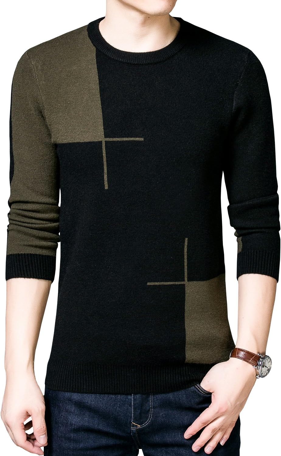 Womleys Mens Casual Assorted Colors Crewneck Pullover Sweater Cotton Knitwear