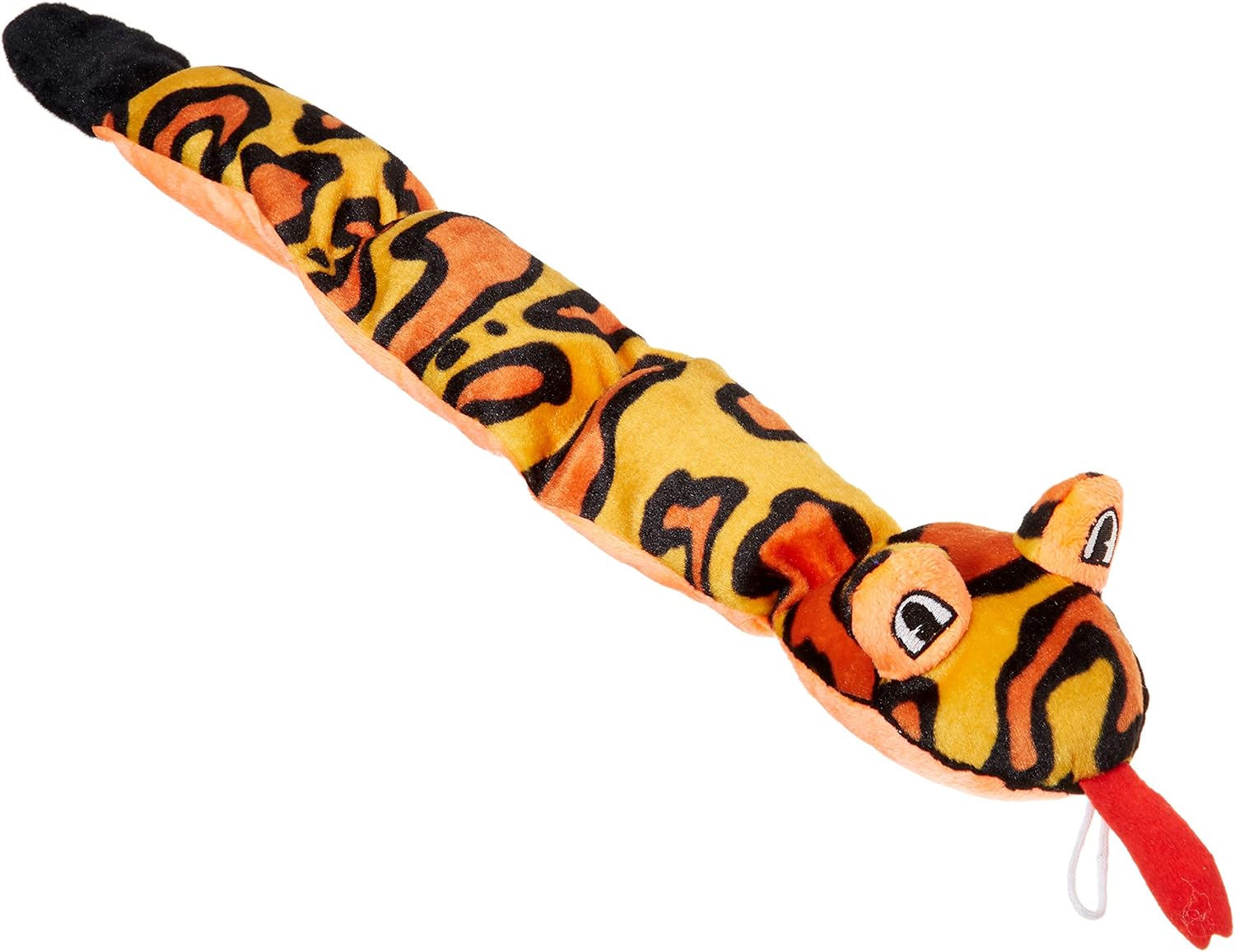 Wags & Purrs 23 inch Plush Snake Dog Toy with Squeakers Yellow