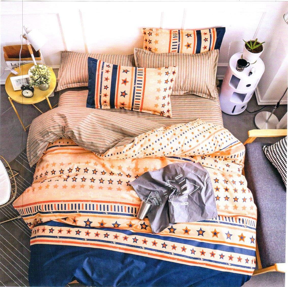 Berry Collection AC Durable ORNALDO Comforter/Duvet 220 x 240 cm with Double Size Bedsheet 230 x 250 cm and 2 Pillow Cover (46 x 69 +_5cm) Trend- All Season