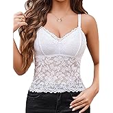 Avidlove Lace Bralette for Women V Neck Camisole Lingerie Spaghetti Strap Tube Slim Tank Top