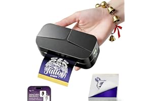 TATTMUSE Tattoo Stencil Printer for Beginners, Mini Tattoo Printer with 30 Pcs Transfer Paper, Bluetooth Stencil Printer Compatible with Phone & Tablet, Tattoo Machine Kit for Professional