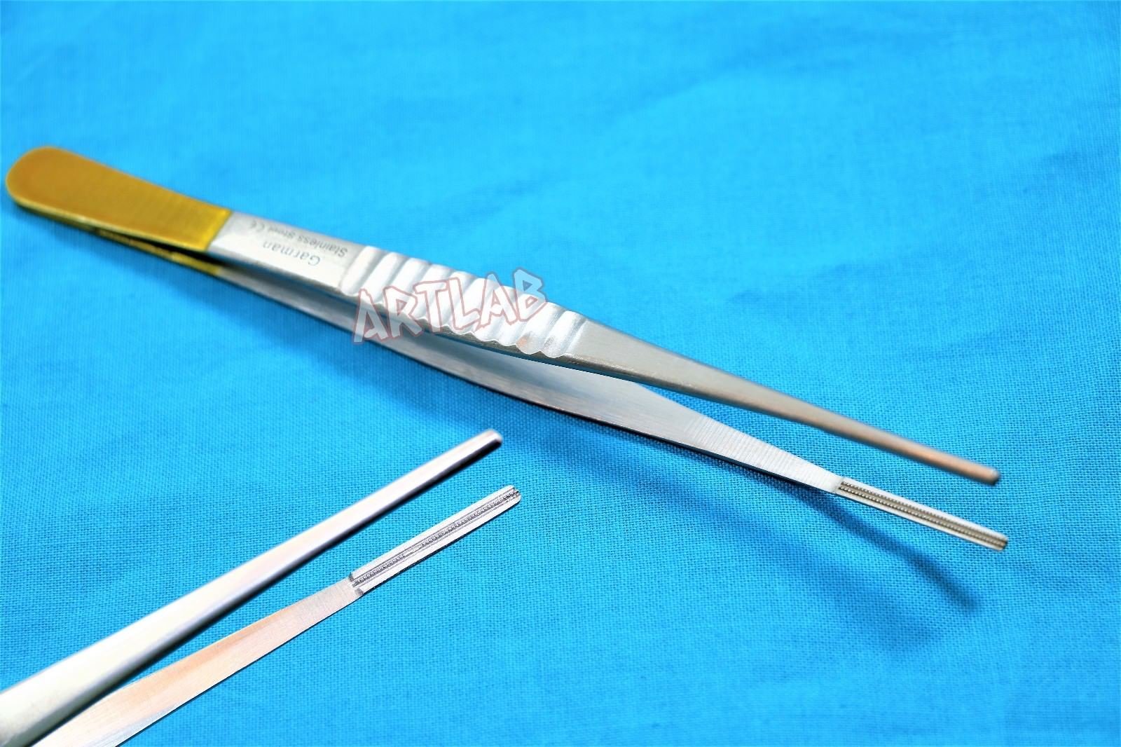 Photo 1 of 1 Each Debakey Forceps Tweezers Debakey Forceps Serrated Narrow Tips For Atraumatic Veterinary Microscopy Dissection Comes In Gold Handle 6"