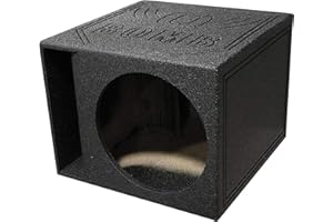 Q POWER QPower QBOMB15HP Single 15 Inch 32 Hertz Frequency Vented Side Ported Speaker Round Box Enclosure with Spring Loaded Terminal