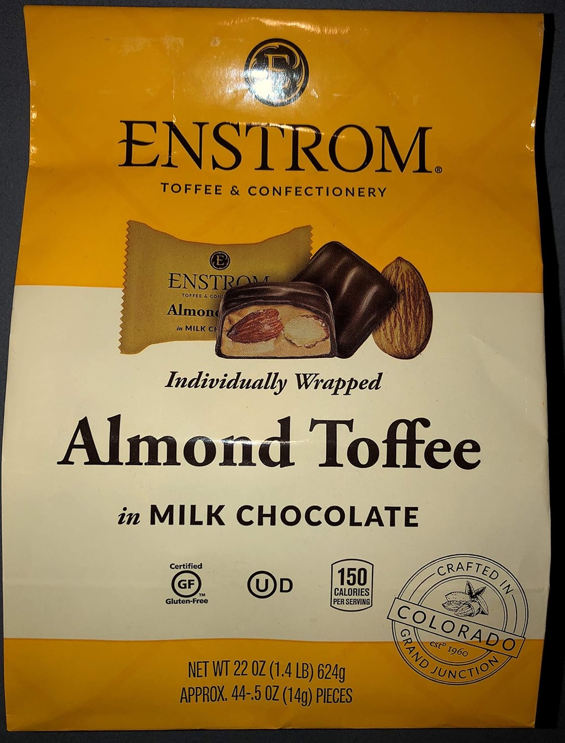 Enstrom Almond Toffee In Milk chocolate (2 Bags) Grocery