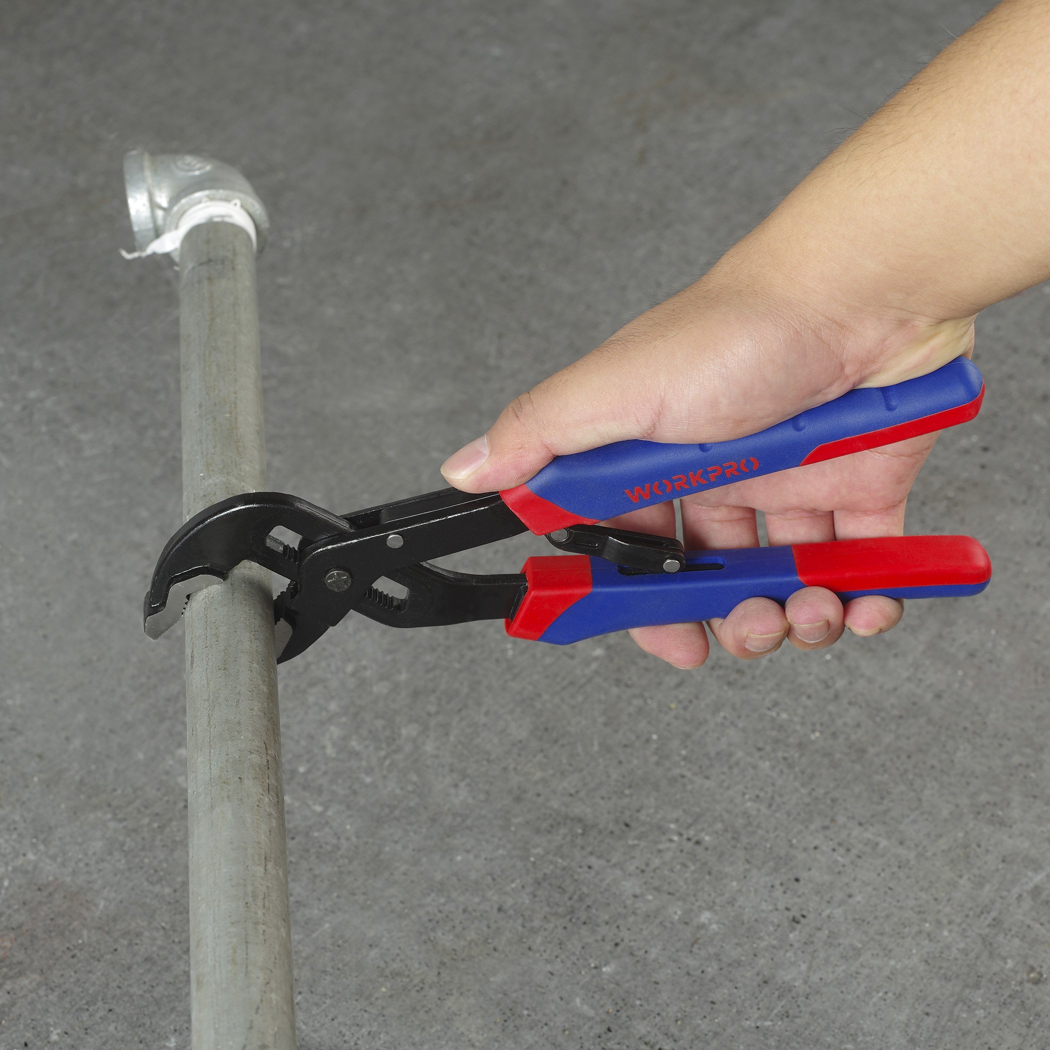 WORKPRO Water Pump Pliers Set Selfadjusting Groove Joint Wrench